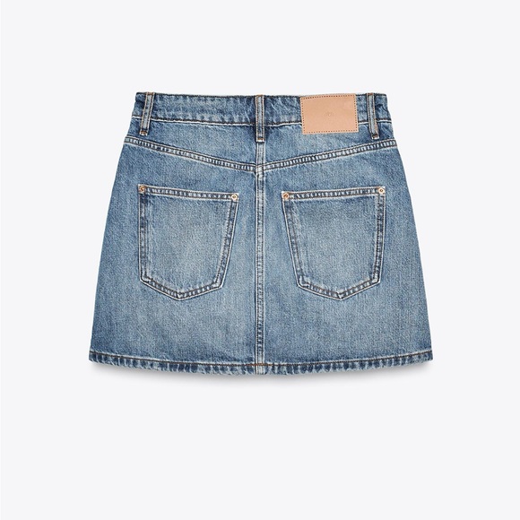 Zara (BRAND NEW) Blue Mini Skirt, Size medium - Picture 7 of 9